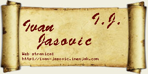 Ivan Jašović vizit kartica